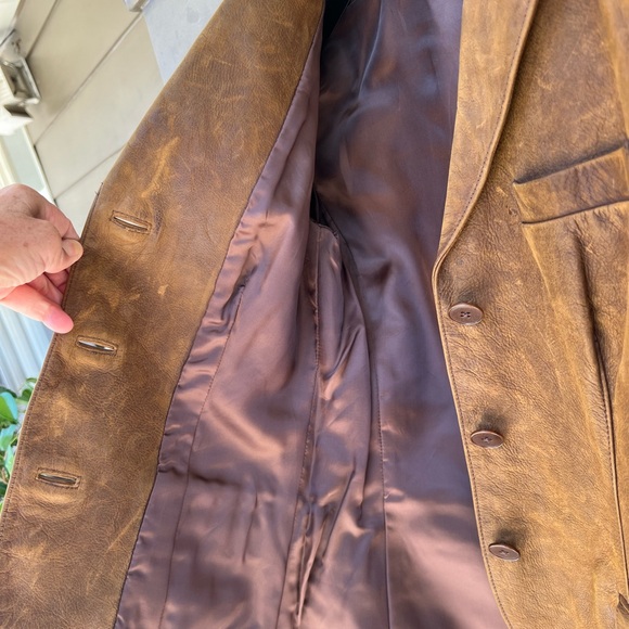 Vintage Ralph Lauren Collection Black Label Leather Jacket Blazer size 4 - Picture 11 of 14